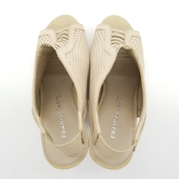 Franco Sarto Gizmo Perforated Wedge Sandals Sz 6.5 - Picture 6 of 8